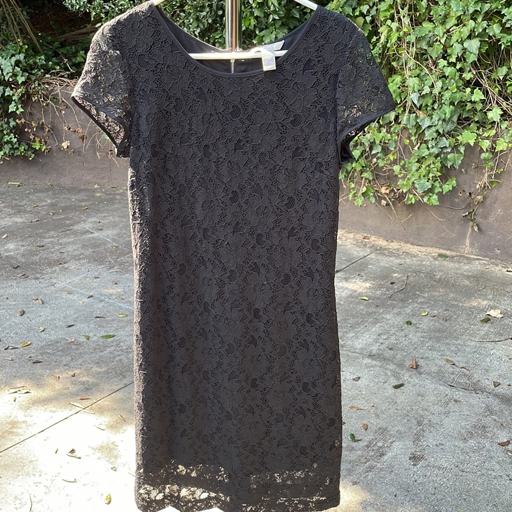 BOGO! Banana Republic black lace shift dress